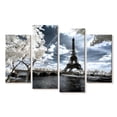 thumbnail image 1 of Elephant Stock Another Look At Paris I Wall Art - Horizontal Multi Panel Canvas - Living Room Wall Decor - Places Multi Panel - Gray And Blue Decor By Philippe Hugonnard - 30" x 18", 1 of 4