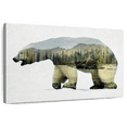 thumbnail image 1 of Elephant Stock Arctic Polar Bear Wall Art - Horizontal Canvas Wall Art - Dining Room Wall Decor - Animal Canvas - Gray And Green Decor By Davies Babies - 45" x 30", 1 of 8