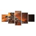 thumbnail image 1 of Elephant Stock Army Ranger Wall Art - Horizontal Multi Panel Canvas - Living Room Wall Decor - Military Multi Panel - Brown And Black Decor - 36" x 15", 1 of 4