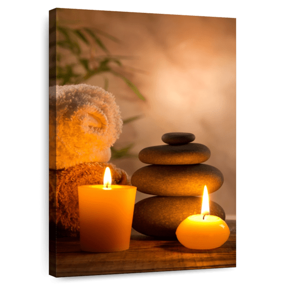 Elephant Stock Aromatic Spa Wall Art - Vertical Canvas Wall Art - Living Room Wall Decor - Wellness Canvas - Brown And Orange Decor - 8" x 12"