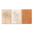 thumbnail image 1 of Elephant Stock The Art Of Botanical Wall Art - Horizontal Multi Panel Canvas - Living Room Wall Decor - Floral And Botanical Multi Panel - Beige And Orange Decor - 26" x 12", 1 of 4