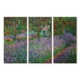 thumbnail image 1 of Elephant Stock The Artist's Garden At Giverny 1900 Wall Art - Horizontal Multi Panel Canvas - Lobby Wall Decor - Hobbies And Lifestyle Multi Panel - Purple And Brown Decor By Claude Monet - 23" x 14", 1 of 4