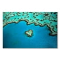 thumbnail image 1 of Elephant Stock Australia Heart Shaped Reef Wall Art - Horizontal Canvas Wall Art - Living Room Wall Decor - Animal Canvas - Blue And Brown Decor - 12" x 8", 1 of 4