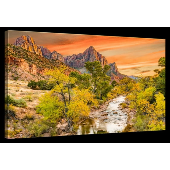 Elephant Stock Autumn At Watchman Point Wall Art - Horizontal Canvas Wall Art - Living Room Wall Decor - Photography Nature Canvas - Yellow And Orange Decor - 30" x 20"