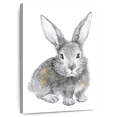 thumbnail image 1 of Elephant Stock Baby Rabbit Wall Art - Vertical Canvas Wall Art - Kids Room Wall Decor - Animal Canvas - Gray And White Decor By Elena Markelova - 20" x 30", 1 of 8