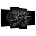 thumbnail image 1 of Elephant Stock Backyard Flowers Bw Iii Wall Art - Horizontal Multi Panel Canvas - Living Room Wall Decor - Floral And Botanical Multi Panel - Black And Gray Decor By Brian Carson - 43" x 27", 1 of 8