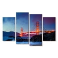 thumbnail image 1 of Elephant Stock Baker Beach And The Golden Gate Wall Art - Horizontal Multi Panel Canvas - Living Room Wall Decor - Architecture Multi Panel - Blue And Brown Decor - 30" x 18", 1 of 4