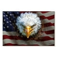 thumbnail image 1 of Elephant Stock Bald Eagle On Us Flag Wall Art - Horizontal Canvas Wall Art - Living Room Wall Decor - Animal Canvas - Brown And Red Decor - 12" x 8", 1 of 4