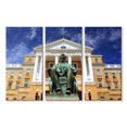 thumbnail image 1 of Elephant Stock Bascom Hall Lincoln Statue Wall Art - Horizontal Multi Panel Canvas - Living Room Wall Decor - Architecture Multi Panel - Gray And Orange Decor - 23" x 14", 1 of 4