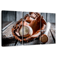 thumbnail image 1 of Elephant Stock Baseball Basics Wall Art - Horizontal Multi Panel Canvas - Living Room Wall Decor - Sports Multi Panel - Black And Brown Decor - 38" x 24", 1 of 8