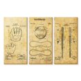 thumbnail image 1 of Elephant Stock Baseball Compilation Patent Wall Art - Horizontal Multi Panel Canvas - Living Room Wall Decor - Sports Multi Panel - Black And Beige Decor - 23" x 14", 1 of 4