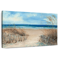 thumbnail image 1 of Elephant Stock Beach Favorite Spot Wall Art - Horizontal Canvas Wall Art - Living Room Wall Decor - Beach Canvas - Beige And Blue Decor By Sally Swatland - 39" x 26", 1 of 8