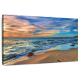 thumbnail image 1 of Elephant Stock Beach In Perth Wall Art - Horizontal Canvas Wall Art - Living Room Wall Decor - Beach Canvas - Blue And Orange Decor - 30" x 20", 1 of 4