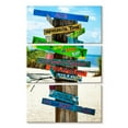 thumbnail image 1 of Elephant Stock Beach Signs Wall Art - Vertical Multi Panel Canvas - Living Room Wall Decor - Places Multi Panel - Beige And Blue Decor By Philippe Hugonnard - 14" x 23", 1 of 4