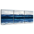 thumbnail image 1 of Elephant Stock Beach Summer Surf Wall Art - Horizontal Multi Panel Canvas - Living Room Wall Decor - Beach Multi Panel - Blue And Decor By Sally Swatland - 32" x 15", 1 of 8