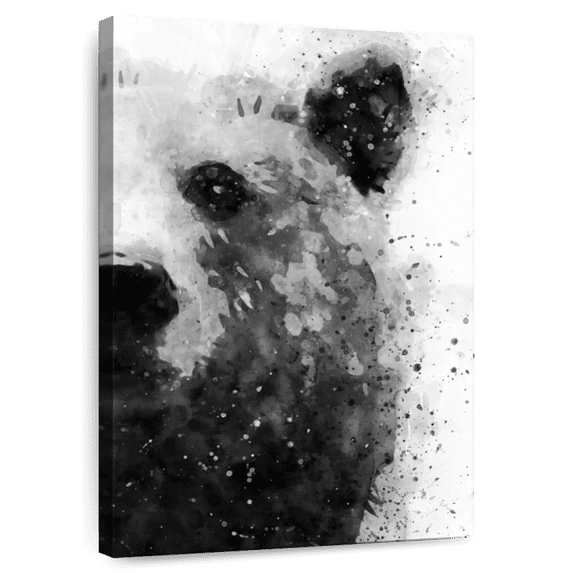 Elephant Stock Bear At Attention Wall Art - Vertical Canvas Wall Art - Hallway Wall Decor - Animal Canvas - Gray And Black Decor By Brandon Wong - 26" x 39"