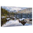 thumbnail image 1 of Elephant Stock Bear Lake Holiday Wall Art - Horizontal Canvas Wall Art - Living Room Wall Decor - Nature Canvas - Brown And Blue Decor By Darren White Photography - 48" x 32", 1 of 8