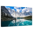 thumbnail image 1 of Elephant Stock Beauty Of Banff Wall Art - Horizontal Canvas Wall Art - Living Room Wall Decor - Nature Canvas - Teal And Beige Decor - 30" x 20", 1 of 8