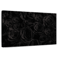 thumbnail image 1 of Elephant Stock Bed Of Black Roses Wall Art - Horizontal Canvas Wall Art - Living Room Wall Decor - Floral And Botanical Canvas - Black And Decor - 12" x 8", 1 of 8