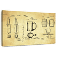 thumbnail image 1 of Elephant Stock Beer Compilation Patent Wall Art - Horizontal Canvas Wall Art - Dining Room Wall Decor - Patent Canvas - Black And Yellow Decor - 12" x 8", 1 of 8