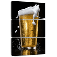 Elephant Stock Beer Foam Spill Wall Art Vertical Multi Panel Canvas Mancave Wall Decor
