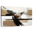 thumbnail image 1 of Elephant Stock Beige Chaotic Streaks I Wall Art - Horizontal Canvas Wall Art - Living Room Wall Decor - Abstract Canvas - Black And White Decor - 36" x 24", 1 of 8