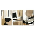 thumbnail image 1 of Elephant Stock Beige Modern Abstract Triptych Wall Art - Horizontal Multi Panel Canvas - Living Room Wall Decor - Abstract Multi Panel - Brown And White Decor - 38" x 18", 1 of 4