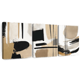thumbnail image 1 of Elephant Stock Beige Modern Abstract Triptych Wall Art - Horizontal Multi Panel Canvas - Living Room Wall Decor - Abstract Multi Panel - Brown And White Decor - 38" x 18", 1 of 8