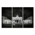 thumbnail image 1 of Elephant Stock Berlin Brandenburg Gate Wall Art - Horizontal Multi Panel Canvas - Living Room Wall Decor - Places Multi Panel - Black And White Decor By Melanie Viola - 38" x 24", 1 of 4