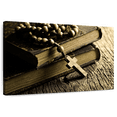 thumbnail image 1 of Elephant Stock Bible And Cross Wall Art - Horizontal Canvas Wall Art - Living Room Wall Decor - Religion And Spirituality Canvas - Brown And Beige Decor - 48" x 32", 1 of 8