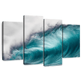 thumbnail image 1 of Elephant Stock Big Blue Ocean Wave Wall Art - Horizontal Multi Panel Canvas - Living Room Wall Decor - Beach Multi Panel - Teal And Blue Decor - 43" x 27", 1 of 8
