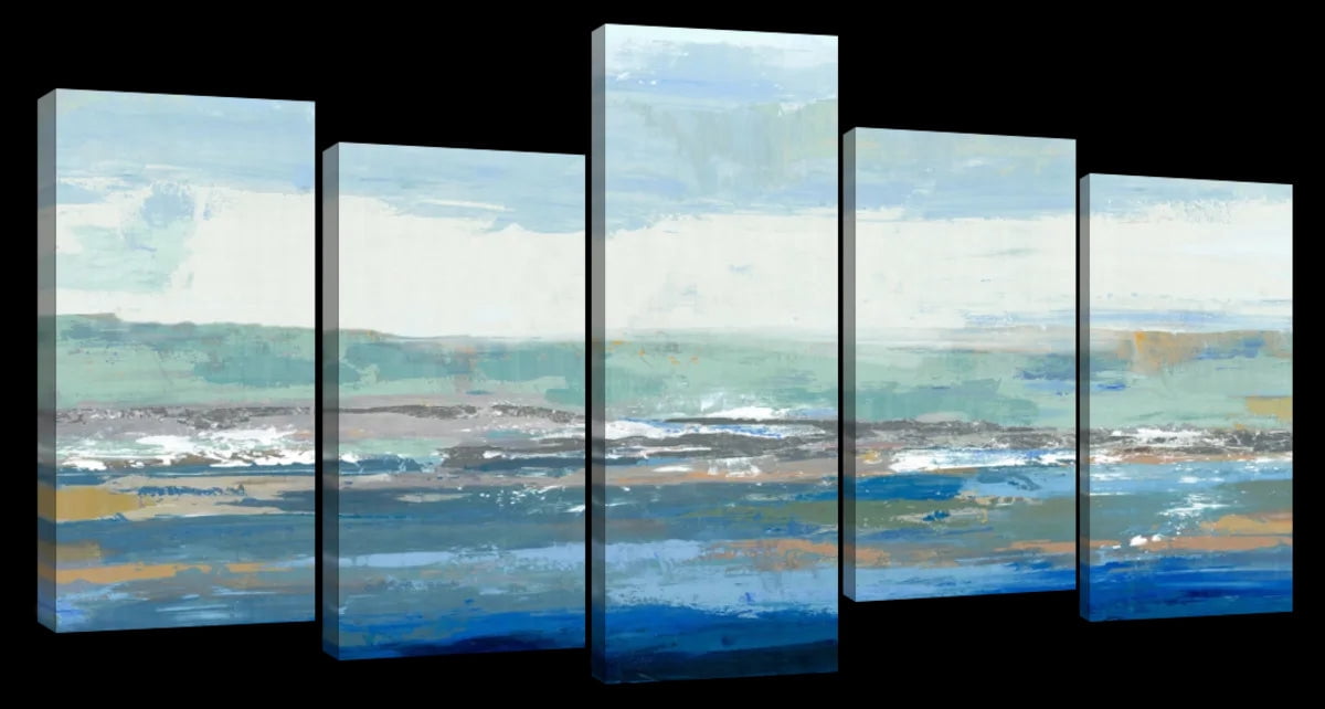 Elephant Stock A Big Wave Wall Art - Horizontal Multi Panel Canvas ...