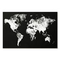 thumbnail image 1 of Elephant Stock Black And White Map Wall Art - Horizontal Canvas Wall Art - Living Room Wall Decor - Map Canvas - Black And White Decor - 24" x 16", 1 of 4