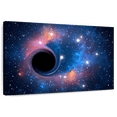 thumbnail image 1 of Elephant Stock Black Hole In Outer Space Wall Art - Horizontal Canvas Wall Art - Living Room Wall Decor - Astronomy & Space Canvas - Black And Blue Decor - 30" x 20", 1 of 8