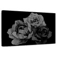 thumbnail image 1 of Elephant Stock Black Roses Wall Art - Horizontal Canvas Wall Art - Living Room Wall Decor - Floral And Botanical Canvas - Black And Gray Decor - 12" x 8", 1 of 8