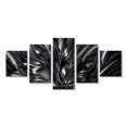 thumbnail image 1 of Elephant Stock Black And Silver Abstract Wall Art - Horizontal Multi Panel Canvas - Living Room Wall Decor - Abstract Multi Panel - Gray And Black Decor - 29" x 12", 1 of 4