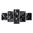 thumbnail image 1 of Elephant Stock Black And Silver Abstract Wall Art - Horizontal Multi Panel Canvas - Living Room Wall Decor - Abstract Multi Panel - Gray And Black Decor - 42" x 19", 1 of 4