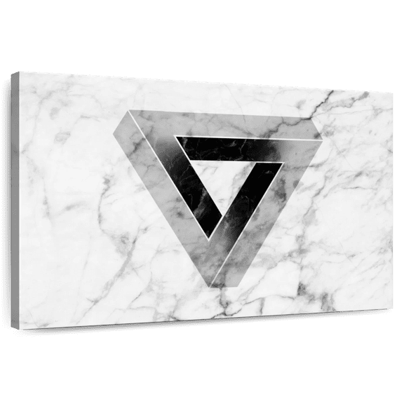 Elephant Stock Black White Grey Abstract Wall Art - Horizontal Canvas Wall Art - Living Room Wall Decor - Abstract Canvas - Black And Gray Decor - 12" x 8"