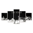 thumbnail image 1 of Elephant Stock Black And White Las Vegas Wall Art - Horizontal Multi Panel Canvas - Living Room Wall Decor - City Multi Panel - Black And Gray Decor - 42" x 19", 1 of 4