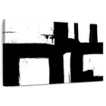 thumbnail image 1 of Elephant Stock Black And White Minimalist Abstract Wall Art - Horizontal Canvas Wall Art - Living Room Wall Decor - Abstract Canvas - Black And White Decor - 48" x 32", 1 of 8