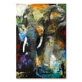 thumbnail image 1 of Elephant Stock Blotchy Elephant Wall Art - Vertical Canvas Wall Art - Living Room Wall Decor - Animal Canvas - Gray And Orange Decor By Design Fabrikken - 30" x 45", 1 of 4