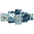 thumbnail image 1 of Elephant Stock Blue On Blue Wall Art - Horizontal Multi Panel Canvas - Living Room Wall Decor - Floral And Botanical Multi Panel - Blue And Gray Decor By Carol Robinson - 80" x 36", 1 of 8