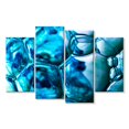 thumbnail image 1 of Elephant Stock Blue Bubbles Wall Art - Horizontal Multi Panel Canvas - Living Room Wall Decor - Abstract Multi Panel - Teal And Blue Decor - 43" x 27", 1 of 4