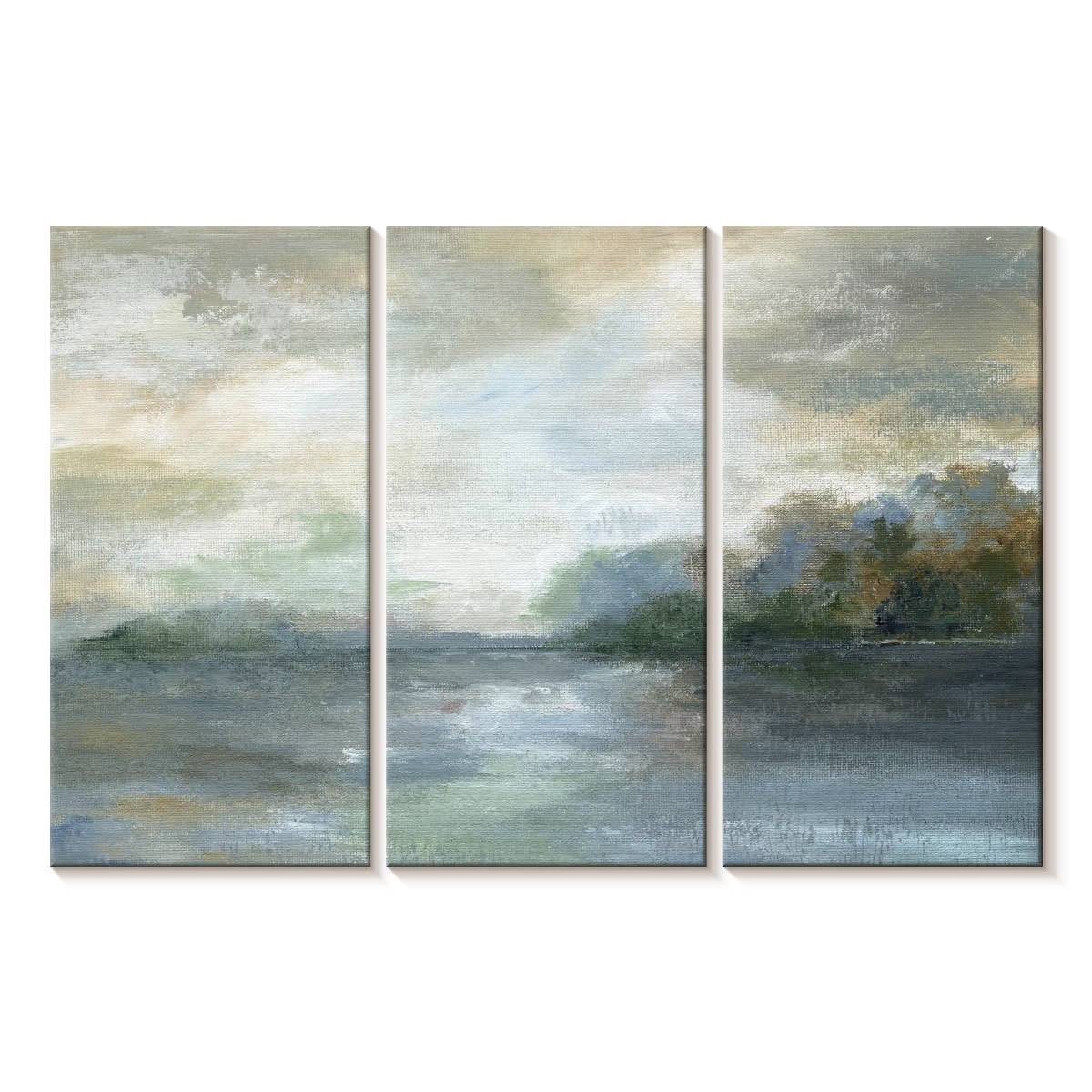 Elephant Stock Blue Ethereal Wall Art - Horizontal Multi Panel Canvas ...