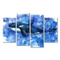 thumbnail image 1 of Elephant Stock Blue Killer Whale Wall Art - Horizontal Multi Panel Canvas - Living Room Wall Decor - Animal Multi Panel - Blue And White Decor - 30" x 18", 1 of 4