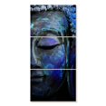 thumbnail image 1 of Elephant Stock Blue Meditating Buddha Wall Art - Vertical Multi Panel Canvas - Living Room Wall Decor - Religion And Spirituality Multi Panel - Black And Gray Decor - 24" x 52", 1 of 4