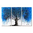 thumbnail image 1 of Elephant Stock Blue Moonlight Tree Wall Art - Horizontal Multi Panel Canvas - Living Room Wall Decor - Floral And Botanical Multi Panel - Blue And White Decor By Ashvin Harrison - 33" x 20", 1 of 4