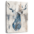 thumbnail image 1 of Elephant Stock Blue Rhizome Deer Bust Wall Art - Vertical Canvas Wall Art - Living Room Wall Decor - Animal Canvas - Blue And Beige Decor By Ann Marie Coolick - 16" x 24", 1 of 8