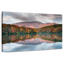 Elephant Stock Blue Ridge Parkway Scenery Wall Art - Horizontal Canvas Wall Art - Living Room Wall Decor - Nature Canvas - Brown And Blue Decor - 12" x 8"