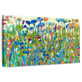 thumbnail image 1 of Elephant Stock Out Of The Blues Wall Art - Horizontal Canvas Wall Art - Living Room Wall Decor - Abstract Canvas - Blue And Green Decor By Tara Funk Grim - 36" x 24", 1 of 8